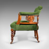 Antique Tub Chair, English, Velvet, Mahogany, Elbow, Seat, Edwardian c.1910 (5 of 12) Antique Tub Chair, English, Velvet, Mahogany, Elbow, Seat, Edwardian c.1910 (5 of 12)
