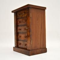 Antique Victorian Burr Walnut Miniature Wellington Chest (10 of 11) Antique Victorian Burr Walnut Miniature Wellington Chest (10 of 11)