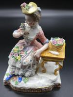 Late 19th Century Meissen Figure of a Seated Young Lady (2 of 6) Late 19th Century Meissen Figure of a Seated Young Lady (2 of 6)
