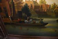 Pair Antique Dutch Oil Paintings Boat Scenes Riverscape 1860 (5 of 12) Pair Antique Dutch Oil Paintings Boat Scenes Riverscape 1860 (5 of 12)