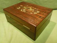 Beautifully Inlaid Rosewood Jewellery Box. Unusual Interior c.1865 (11 of 14) Beautifully Inlaid Rosewood Jewellery Box. Unusual Interior c.1865 (11 of 14)
