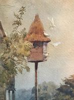 Original watercolour 'The dovecote' by Felice Bauwens Signed & dated (2 of 2) Original watercolour 'The dovecote' by Felice Bauwens Signed & dated (2 of 2)