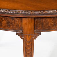 Strongly Designed Early 19th Century Mahogany & Burr Demilune Table (6 of 6) Strongly Designed Early 19th Century Mahogany & Burr Demilune Table (6 of 6)