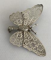 Vintage Silver Filigree Butterfly Brooch