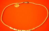 Vintage 16" Rosita Petit Faux Pearl Necklace With Rondels