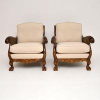 Pair of Antique Swedish Satin Birch Bergere Armchairs (2 of 12) Pair of Antique Swedish Satin Birch Bergere Armchairs (2 of 12)