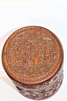 Finely Carved Chinese Bamboo Circular Lidded Pot (4 of 6) Finely Carved Chinese Bamboo Circular Lidded Pot (4 of 6)