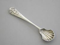 Victorian Cast Silver Phoenix & Rose Salt Shovel by H J Lias & J Wakely, London, 1880 (4 of 10) Victorian Cast Silver Phoenix & Rose Salt Shovel by H J Lias & J Wakely, London, 1880 (4 of 10)