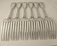 Fine Set of 6 Antique Silver Fiddle & Thread Pattern Dinner Forks George Adams London 1857 (4 of 6) Fine Set of 6 Antique Silver Fiddle & Thread Pattern Dinner Forks George Adams London 1857 (4 of 6)