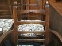 Set of Five Unusual Oak Country Style Ladder Back Chairs (2 of 2) Set of Five Unusual Oak Country Style Ladder Back Chairs (2 of 2)