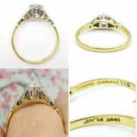 Art Deco 18ct Platinum Old Cut Diamond Solitaire Engagement Ring 0.35ct c.1920 (10 of 11) Art Deco 18ct Platinum Old Cut Diamond Solitaire Engagement Ring 0.35ct c.1920 (10 of 11)