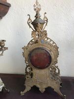 Antique French Gilded Bronze 8 Day Striking Garniture Set / Mantel Clock (6 of 9) Antique French Gilded Bronze 8 Day Striking Garniture Set / Mantel Clock (6 of 9)