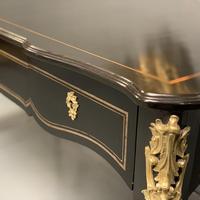 French black lacquer and brass bureau plat (5 of 11) French black lacquer and brass bureau plat (5 of 11)