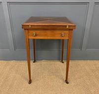 Edwardian Inlaid Mahogany Envelope Card Table (2 of 14) Edwardian Inlaid Mahogany Envelope Card Table (2 of 14)