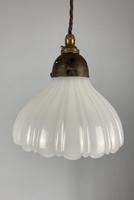 Moonstone Pendant Ceiling Light; Original Shade & Gallery; Rewired. (3 of 9) Moonstone Pendant Ceiling Light; Original Shade & Gallery; Rewired. (3 of 9)