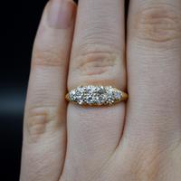 Antique Old Cut Diamond 10 Stone Double Row 18K 18ct Yellow Gold Scroll Ring (10 of 10) Antique Old Cut Diamond 10 Stone Double Row 18K 18ct Yellow Gold Scroll Ring (10 of 10)
