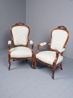 Antique Pair of French Rosewood Armchairs (2 of 19) Antique Pair of French Rosewood Armchairs (2 of 19)