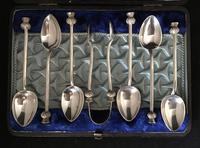 Cased Set of 6 Silver Plated Thistle Decoration Tea Spoons (2 of 4) Cased Set of 6 Silver Plated Thistle Decoration Tea Spoons (2 of 4)