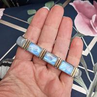 Vintage Sterling Silver Moonstone Panel Bracelet (9 of 11) Vintage Sterling Silver Moonstone Panel Bracelet (9 of 11)