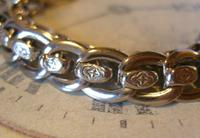 Antique Pocket Watch Chain 1910 Art Nouveau Silver Chrome Graduated Albert Nos (5 of 11) Antique Pocket Watch Chain 1910 Art Nouveau Silver Chrome Graduated Albert Nos (5 of 11)