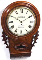 Rare Antique Drop Dial Wall Clock 8 Day Single Fusee Movement Signed John Griffith Carnarvon (4 of 5) Rare Antique Drop Dial Wall Clock 8 Day Single Fusee Movement Signed John Griffith Carnarvon (4 of 5)
