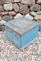 Swedish 'folk art' original blue paint box from hälsingland region, 1847. (25 of 26) Swedish 'folk art' original blue paint box from hälsingland region, 1847. (25 of 26)