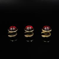 Antique Boxed Cabochon Red Glass Gold Gilt Cuff Collar Studs (4 of 9) Antique Boxed Cabochon Red Glass Gold Gilt Cuff Collar Studs (4 of 9)