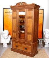 Wardrobe Burl Walnut Mirrored 19th Century (10 of 11) Wardrobe Burl Walnut Mirrored 19th Century (10 of 11)
