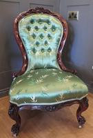 Carved Walnut Ladies Chair New Upholstery (3 of 7) Carved Walnut Ladies Chair New Upholstery (3 of 7)