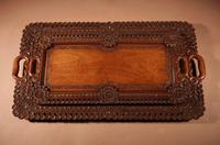 Two Colonial Very Fine Carved Wooden Trays (6 of 13) Two Colonial Very Fine Carved Wooden Trays (6 of 13)
