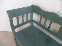 Lovely Emerald Green 3 Seater Antique Pine Kitchen / Hall Box Settle / Bench (6 of 10) Lovely Emerald Green 3 Seater Antique Pine Kitchen / Hall Box Settle / Bench (6 of 10)