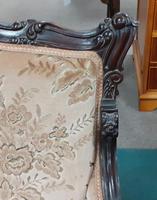 Antique Victorian Mahogany Upholstered 2 Seater Couch (3 of 5) Antique Victorian Mahogany Upholstered 2 Seater Couch (3 of 5)