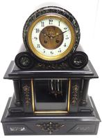 Fine Antique French Slate & Marble Regulator Mantel Clock 8 Day Striking Mantle Clock with Visible Jewelled Escapement (5 of 12) Fine Antique French Slate & Marble Regulator Mantel Clock 8 Day Striking Mantle Clock with Visible Jewelled Escapement (5 of 12)