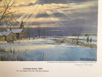 Original lithograph 'Coming home 1944. B.17 Los Angeles City Limits. 355 Bomb Squadron'. By Douglas Ettridge 1927-2009. Signed and numbered 103/500 (2 of 2) Original lithograph 'Coming home 1944. B.17 Los Angeles City Limits. 355 Bomb Squadron'. By Douglas Ettridge 1927-2009. Signed and numbered 103/500 (2 of 2)