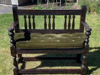 Victorian Oak Hall Twin Bench (3 of 5) Victorian Oak Hall Twin Bench (3 of 5)