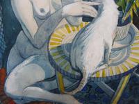 Watercolour Nude with Cat Listed Artist James Gorman (4 of 14) Watercolour Nude with Cat Listed Artist James Gorman (4 of 14)