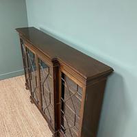 Edwardian Walnut Break Fronted Antique Bookcase (6 of 7) Edwardian Walnut Break Fronted Antique Bookcase (6 of 7)