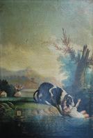 A Dog Saving a Child, Oil on Canvas (2 of 7) A Dog Saving a Child, Oil on Canvas (2 of 7)