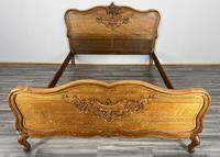 Bed Frame Vintage French Oak Double Carved Panel (1 of 10)
