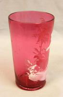 Antique Mary Gregory Cranberry Glass Beaker (5 of 5) Antique Mary Gregory Cranberry Glass Beaker (5 of 5)