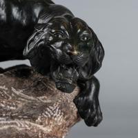 Stunning Large Italian Bronze Sculpture of Tiger Set on Granite Base, Signed Merculiano. (5 of 8) Stunning Large Italian Bronze Sculpture of Tiger Set on Granite Base, Signed Merculiano. (5 of 8)
