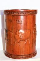 Superb & Finely Carved Chinese Hardwood Brush Pot (6 of 8) Superb & Finely Carved Chinese Hardwood Brush Pot (6 of 8)