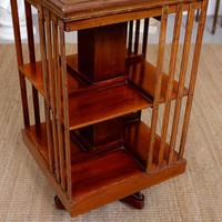 Edwardian Revolving Bookcase Inlaid Mahogany (4 of 6) Edwardian Revolving Bookcase Inlaid Mahogany (4 of 6)