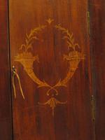 Small Inlaid Antique Corner Cupboard with Blue Interior, Lockable (2 of 14) Small Inlaid Antique Corner Cupboard with Blue Interior, Lockable (2 of 14)