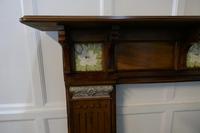 Large Decorative Victorian Walnut Tiled Fireplace (4 of 7) Large Decorative Victorian Walnut Tiled Fireplace (4 of 7)