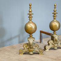 Victorian Brass Andirons & Fender (2 of 9) Victorian Brass Andirons & Fender (2 of 9)