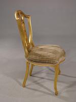 Rare Pair of Late 18th Century French Hepplewhite Gilded Side Chairs (4 of 6) Rare Pair of Late 18th Century French Hepplewhite Gilded Side Chairs (4 of 6)