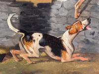 Victorian Sporting Oil Painting "Taking A Fence" Horse & Rider With Scent Foxhounds Hunting By John Alfred Wheeler (13 of 59) Victorian Sporting Oil Painting "Taking A Fence" Horse & Rider With Scent Foxhounds Hunting By John Alfred Wheeler (13 of 59)
