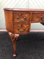 Antique Walnut & Burr Walnut Kidney Shaped Desk (12 of 13) Antique Walnut & Burr Walnut Kidney Shaped Desk (12 of 13)