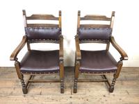 Pair of Mid 20th Century Oak Armchairs (2 of 7) Pair of Mid 20th Century Oak Armchairs (2 of 7)